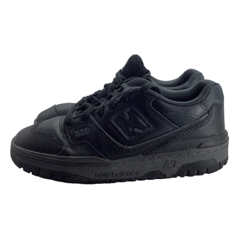 New Balance 550 Black Sneakers Shoes Grade School Boy Size 6 Black on Black